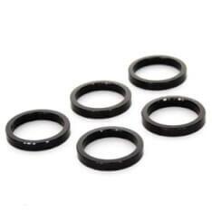 Zak met 5 zwarte balhoofd vulringen 1.1 8 5mm spacer