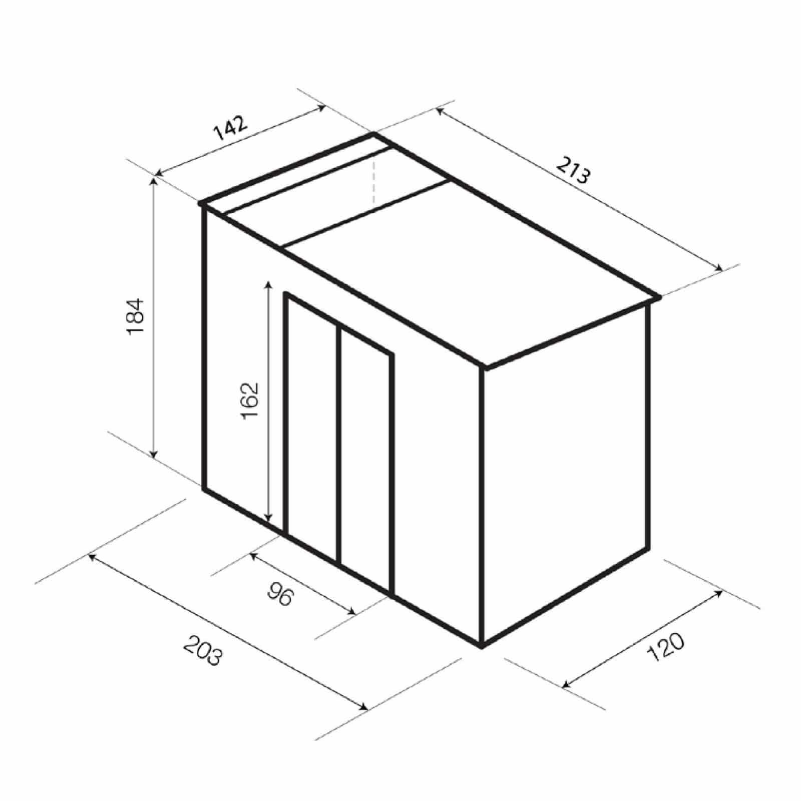 Caseta Metálica Gardiun Kingston 3 m² Exterior 142x213x184 cm Acero Galvanizado 4/4