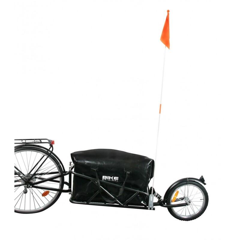 Bike Original - Remorque Mono Roue Vélo Avec Amortisseur - Remorque À Vélo - Noir - No Size - Decathlon