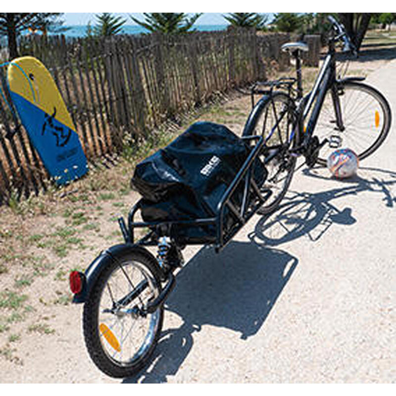 Remorque mono roue vélo avec amortisseur