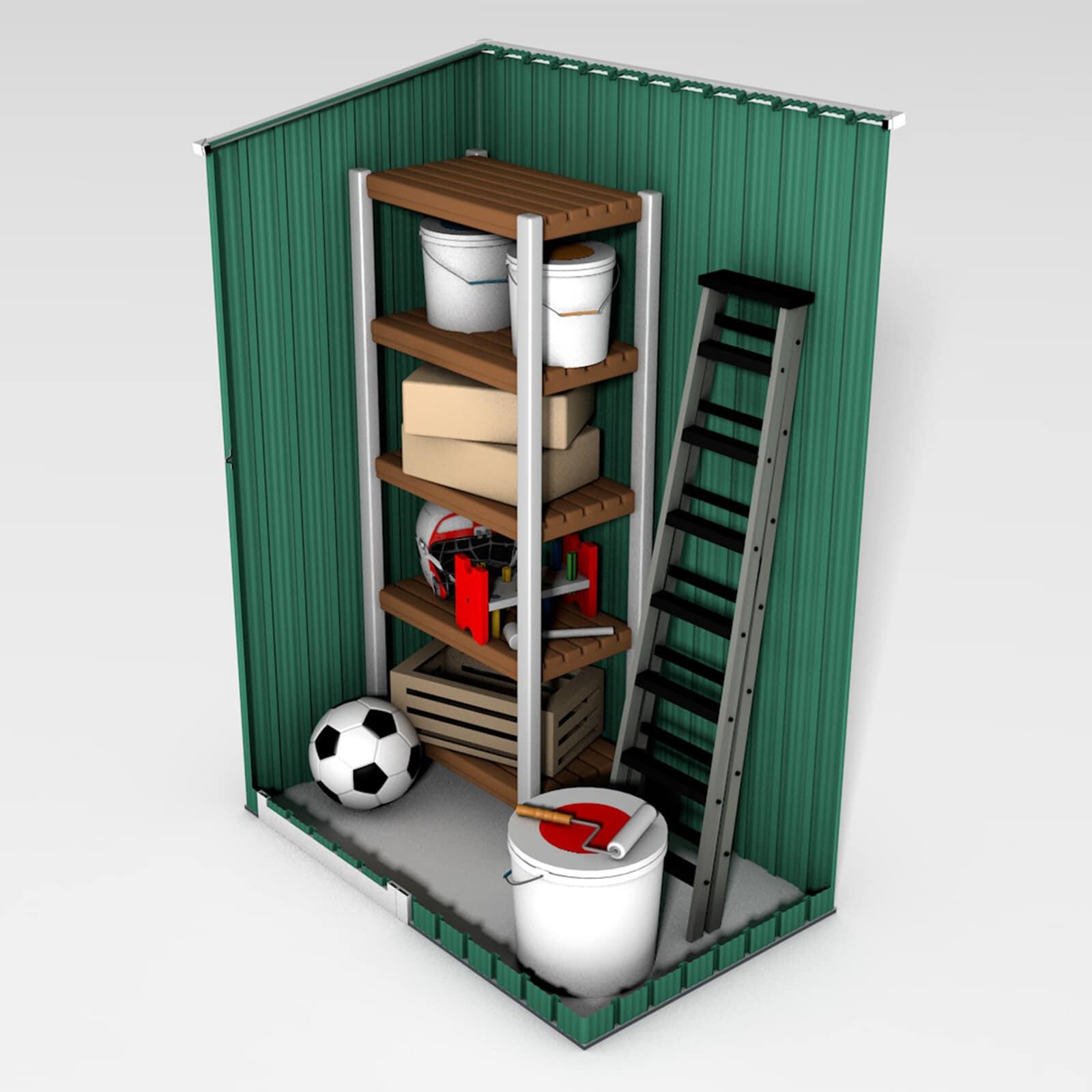 Armario Gardiun Newcastle 1,27 m² Exterior 89x143x186 cm Verde 3/5