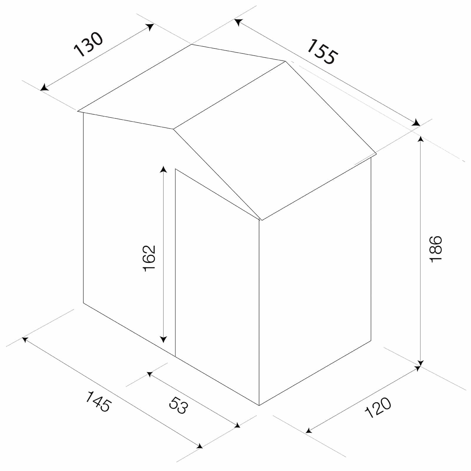 Caseta Metálica Milton Gardiun 2 m² Puerta Deslizante Acero Galvanizado Verde 4/5