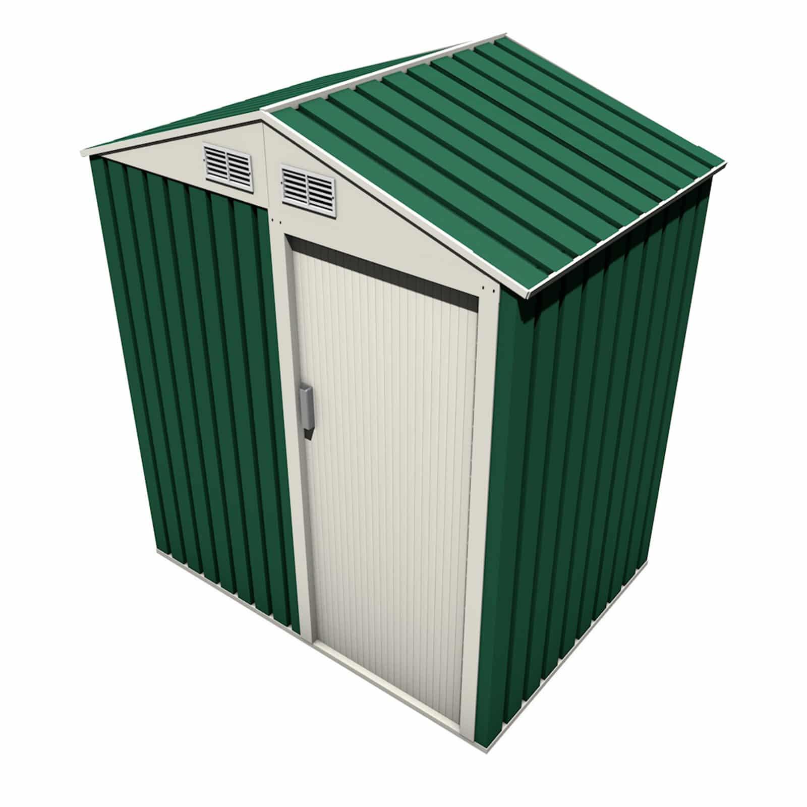 Caseta Metálica Milton Gardiun 2 m² Puerta Deslizante Acero Galvanizado Verde 5/5