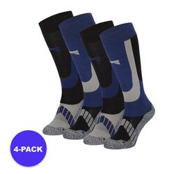 Xtreme - Skisokken Unisex - 4-Pack - Multi Blauw - Maat 42/45 - Skisokken dames