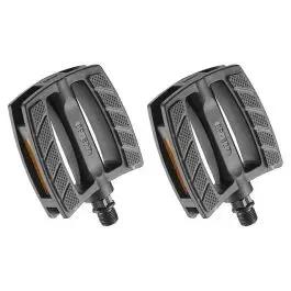 Pédales Aluminium Union SP-828 Noires avec Incrustation Grise