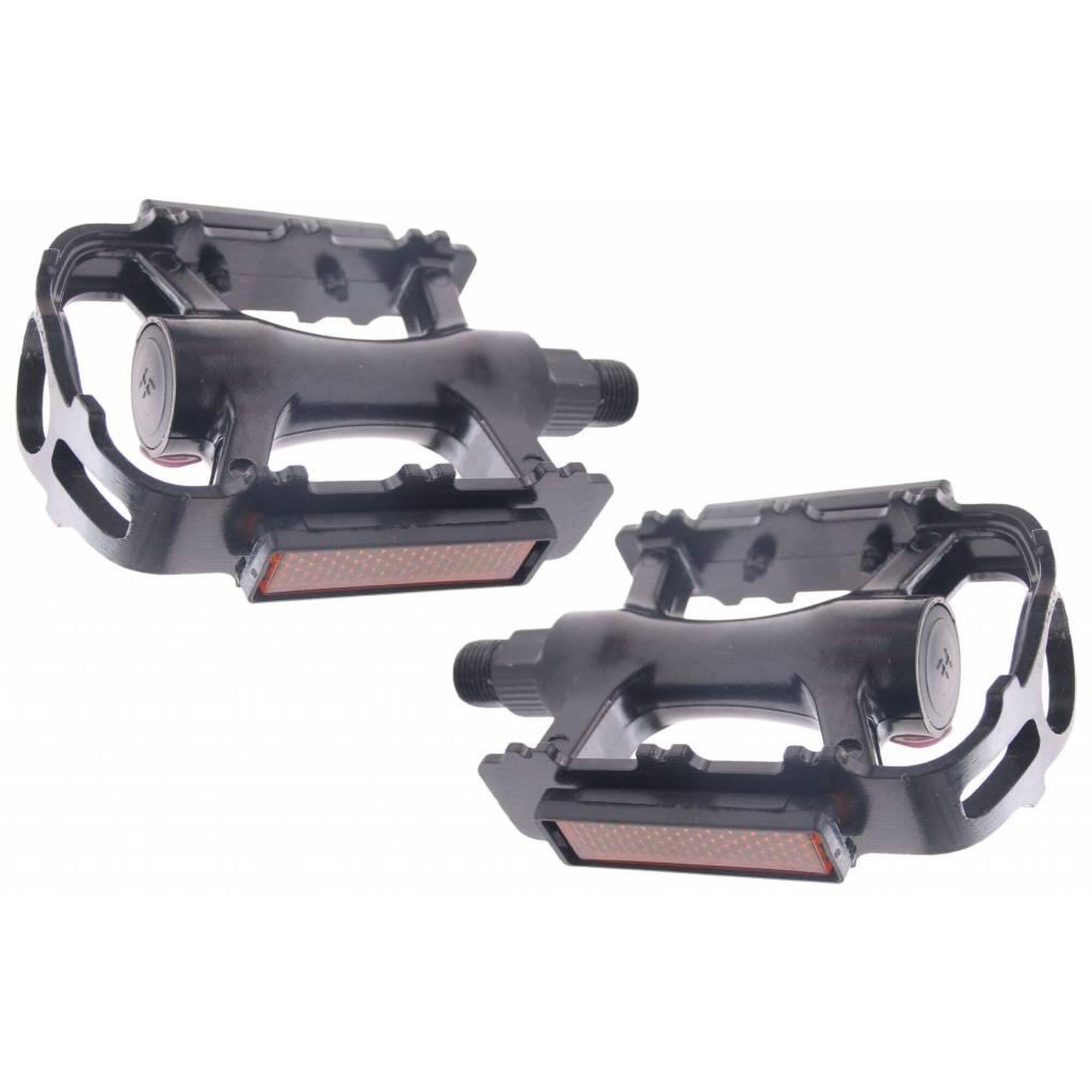 Zestaw Pedałów Mtb/Trekking Luxe - Aluminium Czarny