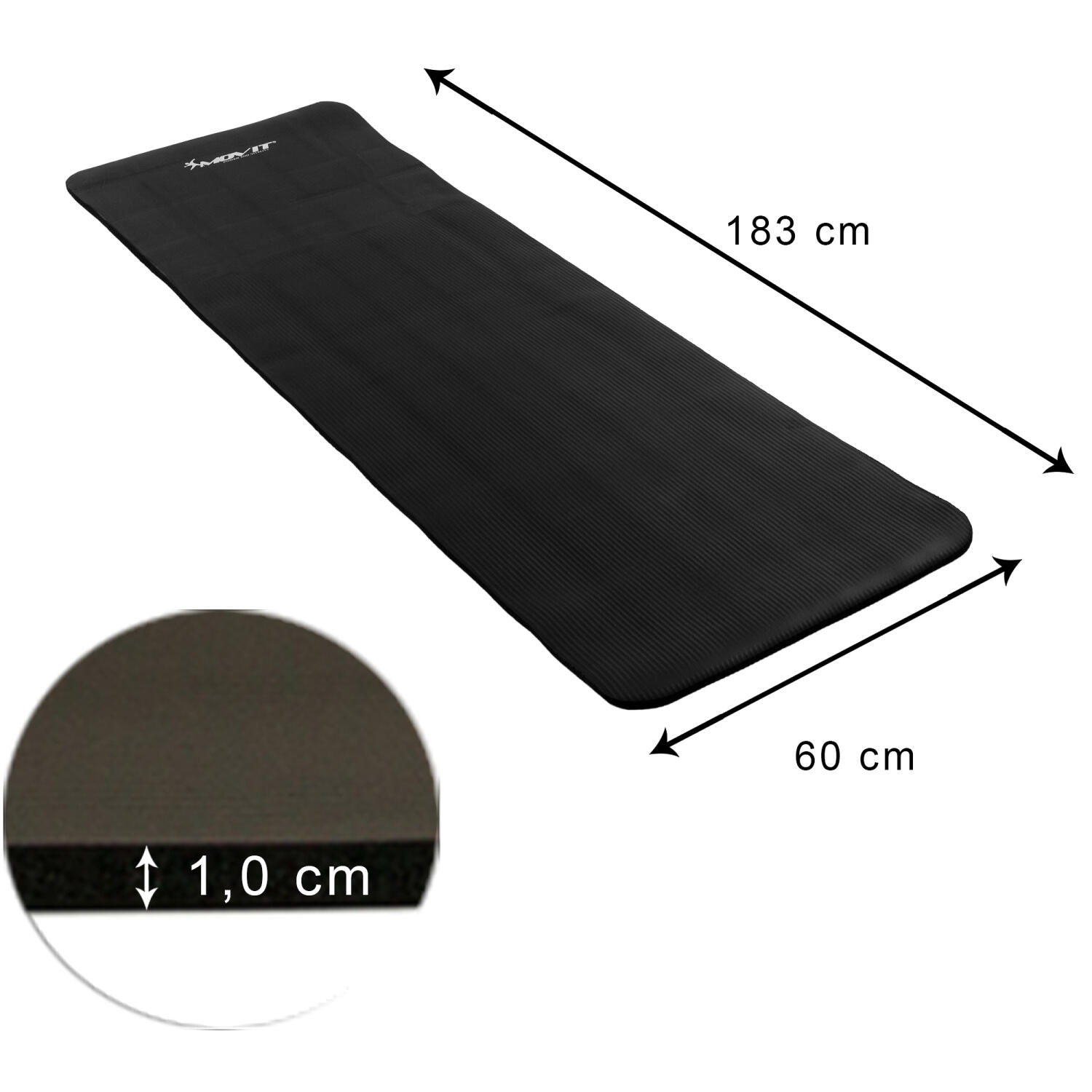 Gymnastikmatte - 183x60x1,0 cm, 12 Farben, für Zuhause oder Unterwegs 6/7