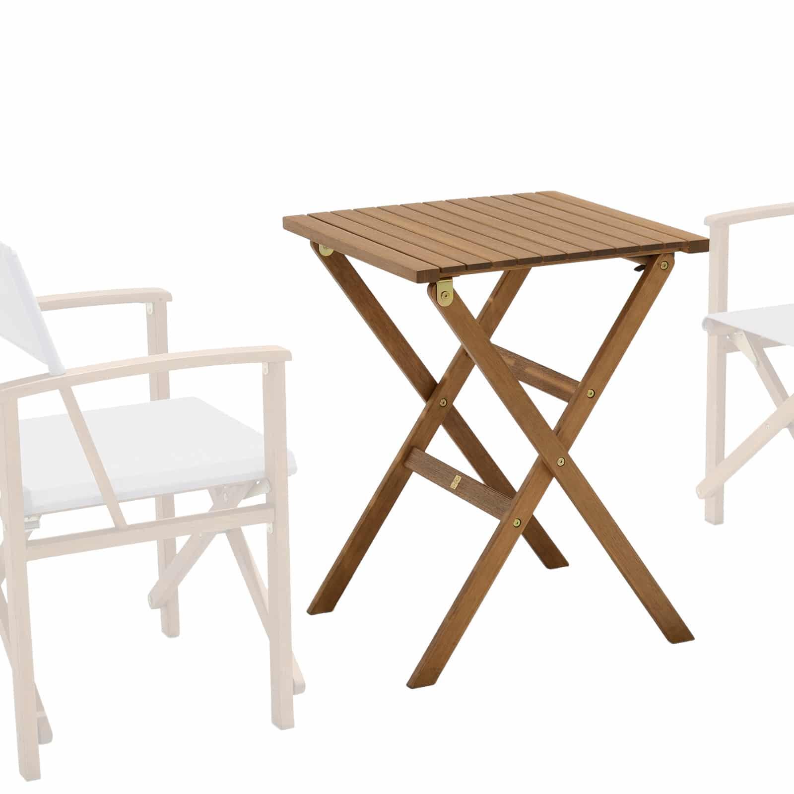 Mesa de jardim Chillvert Milan Wood 56x56x74 cm quadrado 2 para convidados 3/5