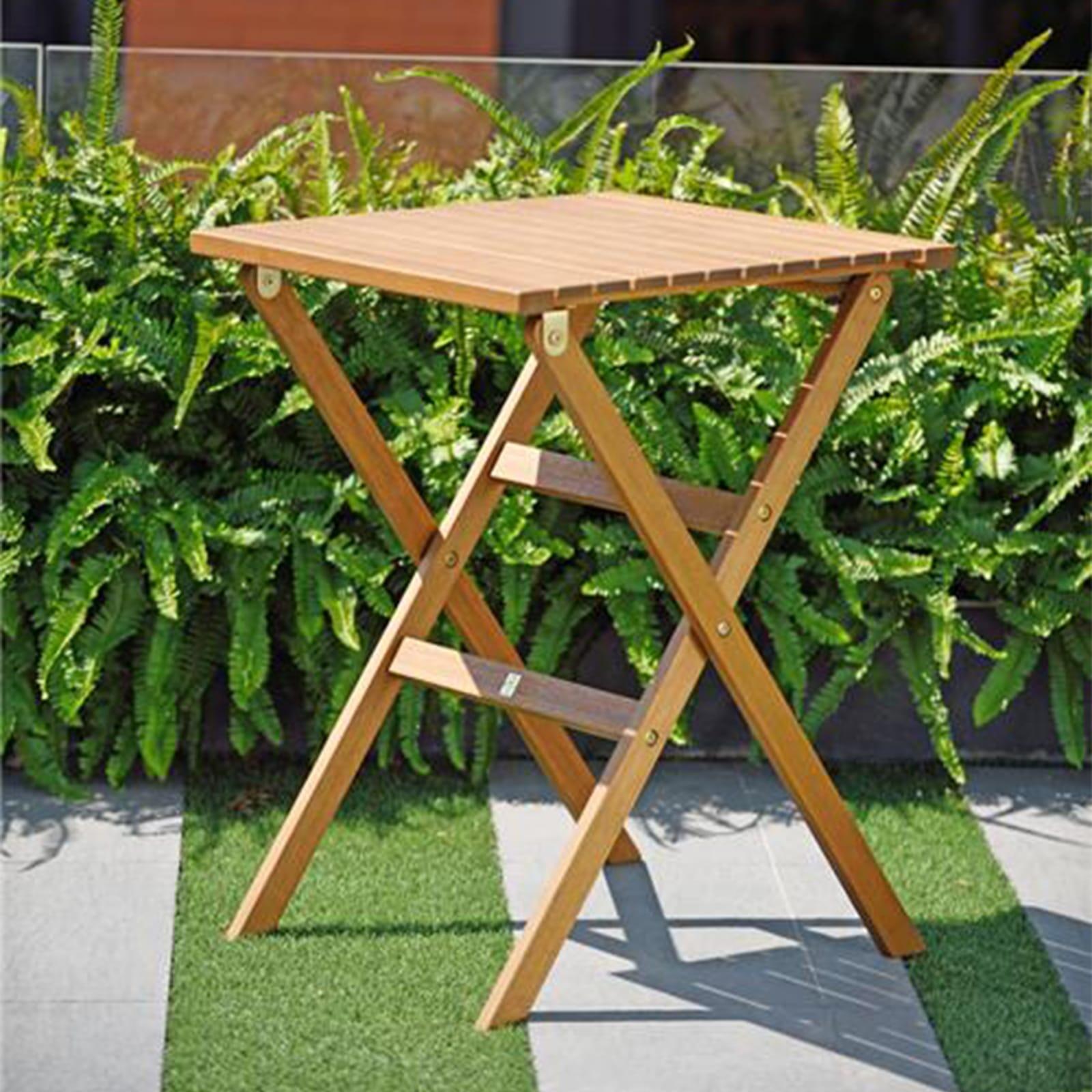 Mesa de jardim Chillvert Milan Wood 56x56x74 cm quadrado 2 para convidados 2/5