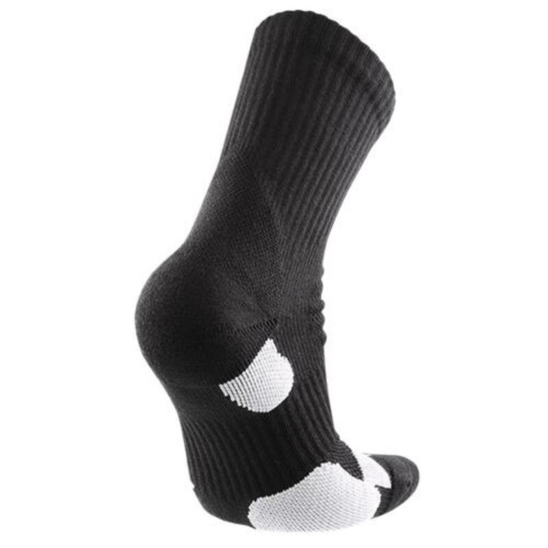wucht P5 Badminton Socks Mid Cut Black with Glory Grey Size 2