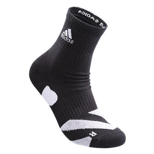wucht P5 Badminton Socks Mid Cut Black with Glory Grey Size 2