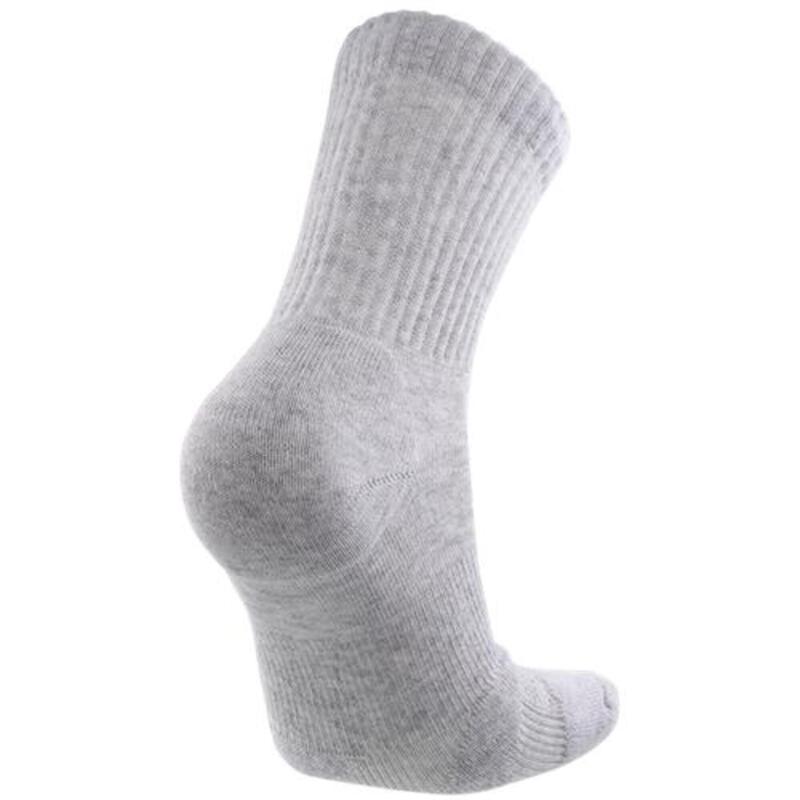 wucht P3 Badminton Socks Mid Cut Grey with Signal Cyan Size 1