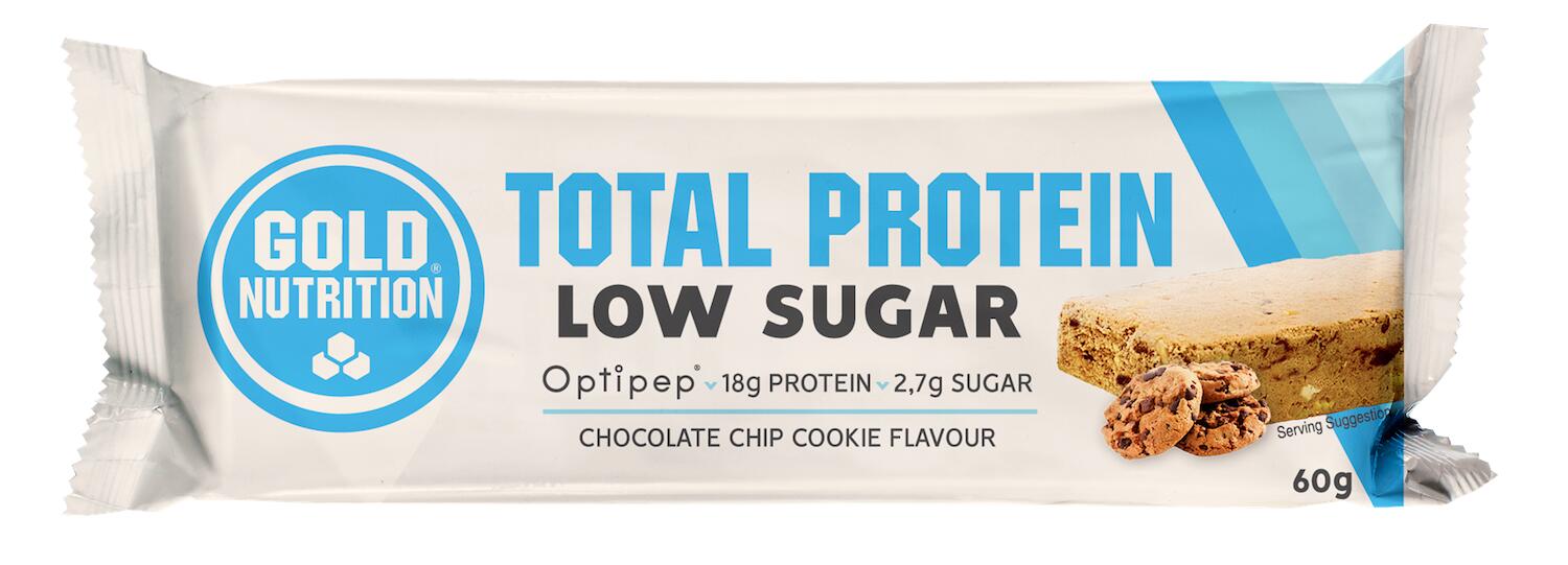 GOLD NUTRITION PROTEIN BAR LOW SUGAR CHOCOLATE CHIP COOKIE - 60 G