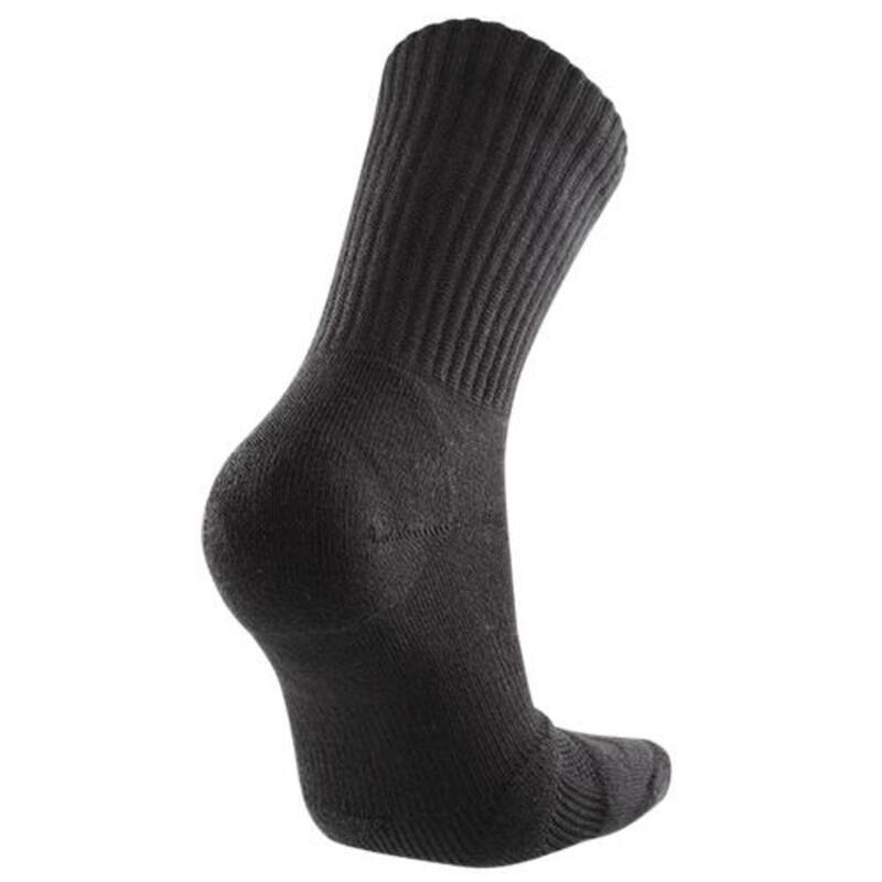 wucht P3 Badminton Socks Mid Cut Black with Solar Gold Size 3