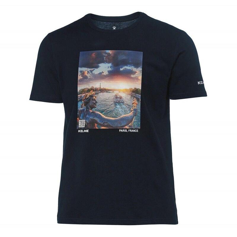 T-Shirt de manga curta para homem Kelme Neighbourhoods em azul-marinho