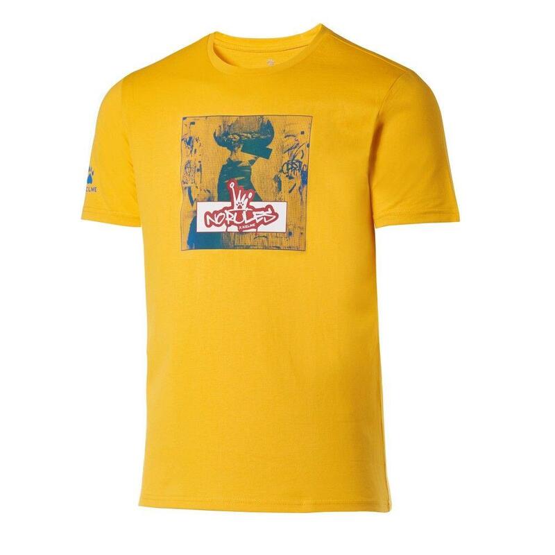Camiseta Manga Corta Kelme Camiseta No Rules Hombre En Color Amarillo