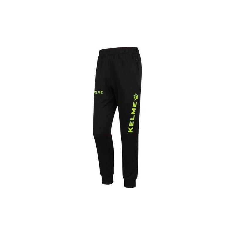 Pantalón Largo Unisex Kelme Global Infantil  Color Negro Y Amarillo