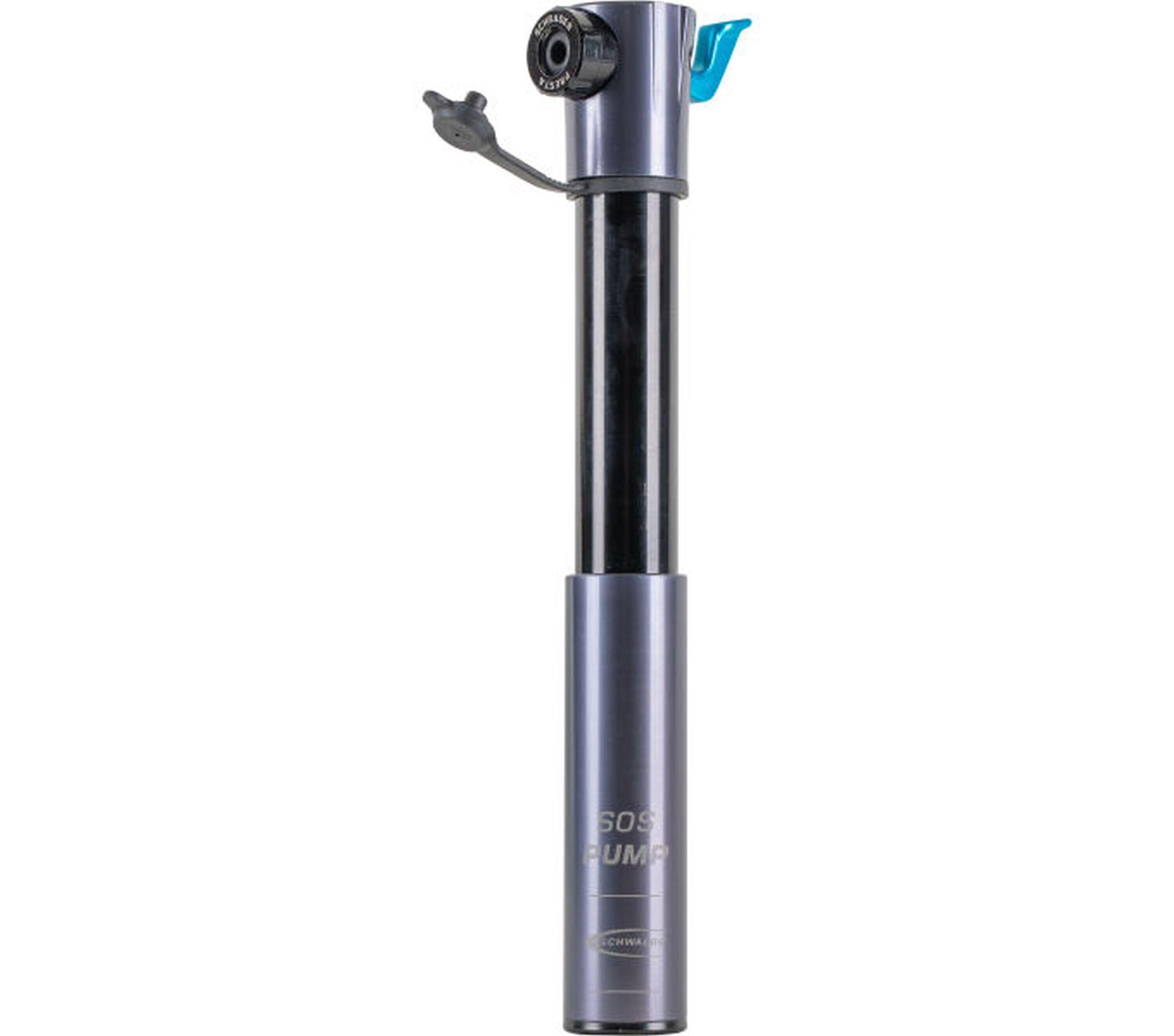 Schwalbe Minipumpe SOS Pump, AV/SV bis 6 bar, Aluminium, silber 2/4