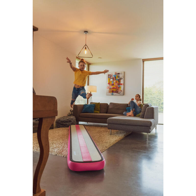 Opblaasbare evenwichtsbalk AirBeam 500 x 40 x 10 cm roze