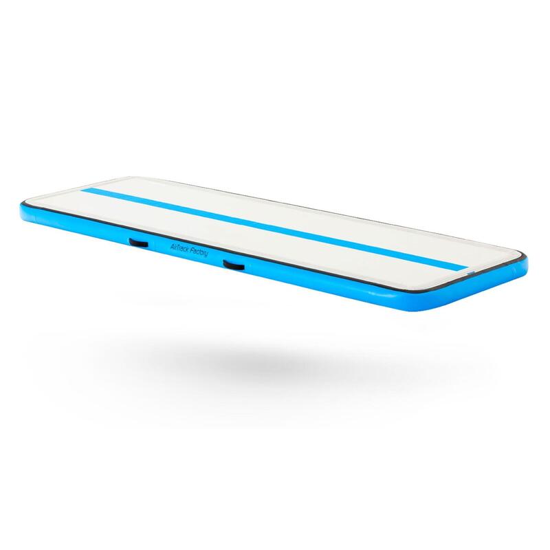 Opblaasbare turn-gymnastiek mat AirTrack 300 x 100 x 10 cm blauw