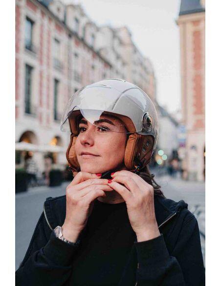Casque urbain Jet Tandem Champagne avec visière 6/7