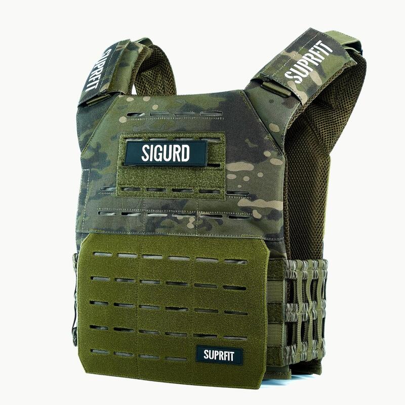 Gilet con Pesi Sigurd 3D, 2 x 2,6 kg di pesi, Multicam Tropic