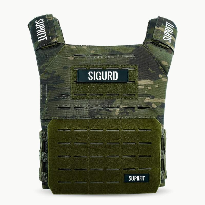 Gilet de poids Sigurd 3D, 2 x 6,2 kg de poids, Multicam Tropic