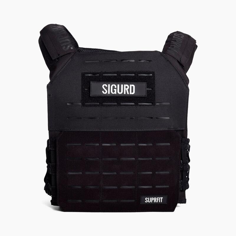 Gilet con Pesi Sigurd 3D, 2 x 4 kg di pesi, Nero