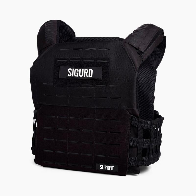 Gilet con Pesi Sigurd 3D, 2 x 6,2 kg di pesi, Nero