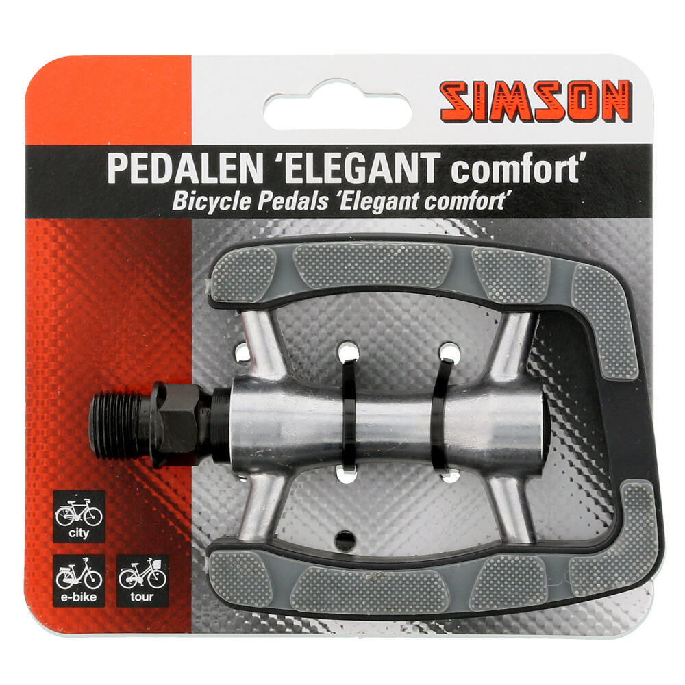 Pédales set élégant confort 9 16 pouces gris noir 2/3