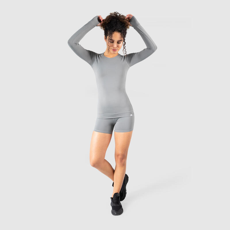 Damen Longsleeve Lorie Dunkelgrau für Sport & Freizeit