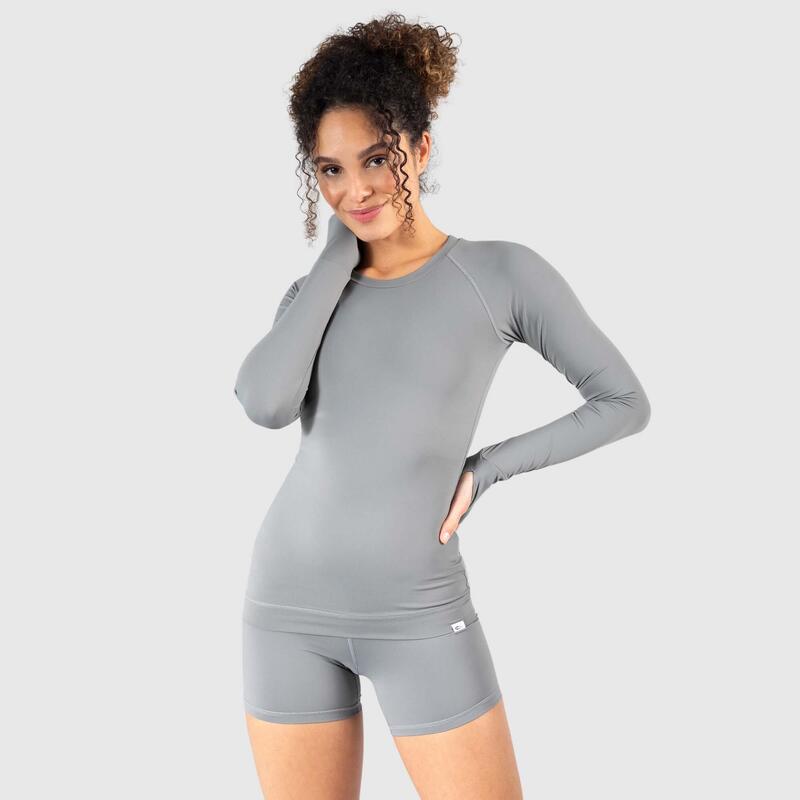 Damen Longsleeve Lorie Dunkelgrau für Sport & Freizeit