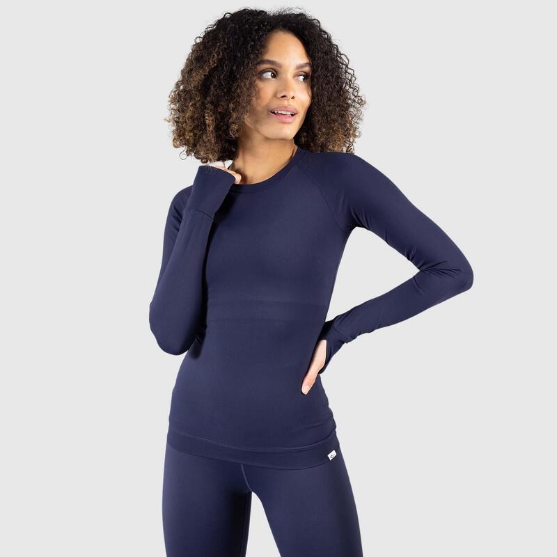 Damen Longsleeve Lorie Dunkelblau für Sport & Freizeit