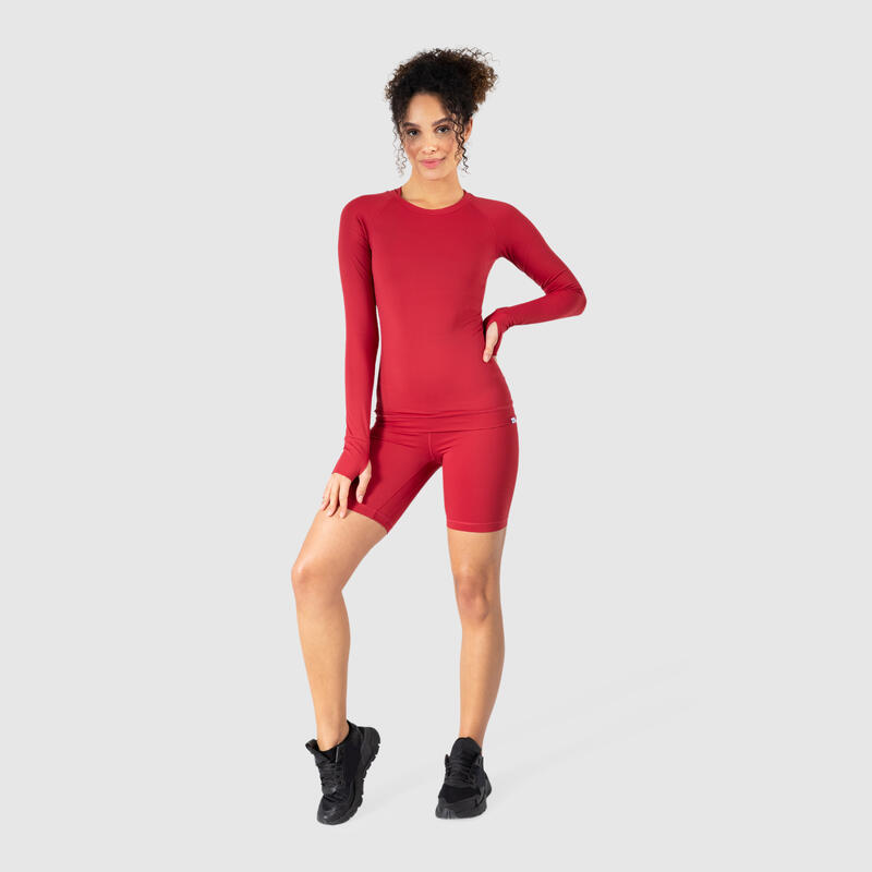 Damen Longsleeve Lorie Rot für Sport & Freizeit