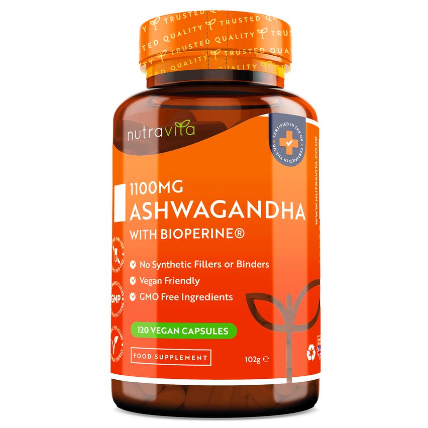 Nutravita Ashwagandha 1100mg - 120 Vegan Capsules 1/7