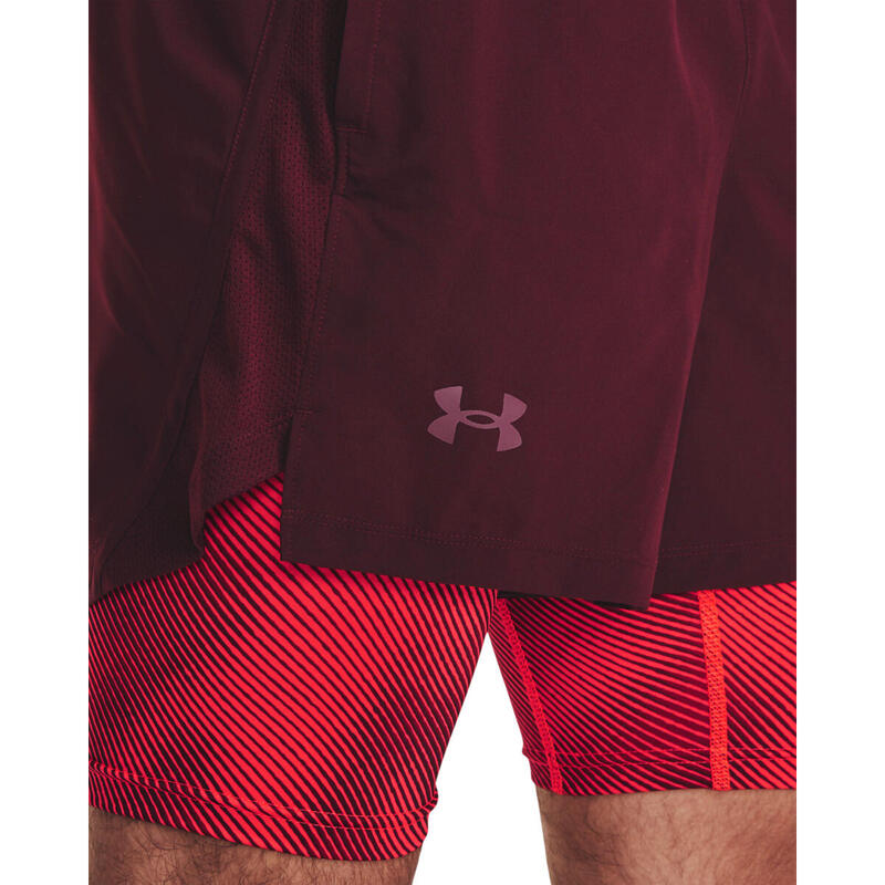 Rövidnadrág Under Armour Launch 5'' 2-In-1, Piros, Férfiak