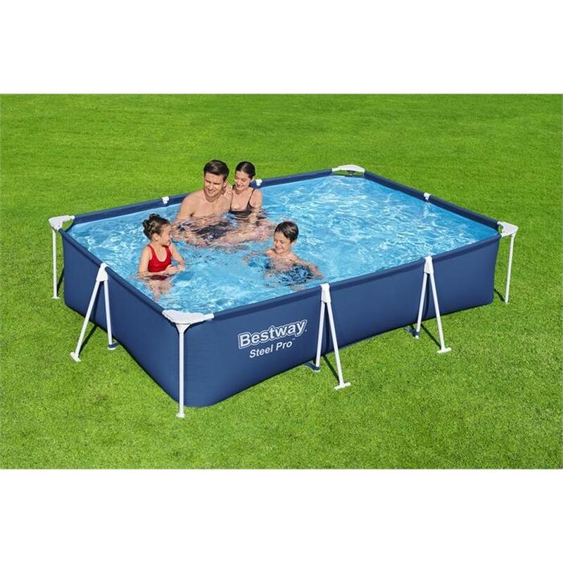 Piscina Desmontable Rectangular Bestway Steel Pro 300x201x66 cm con Revestimient