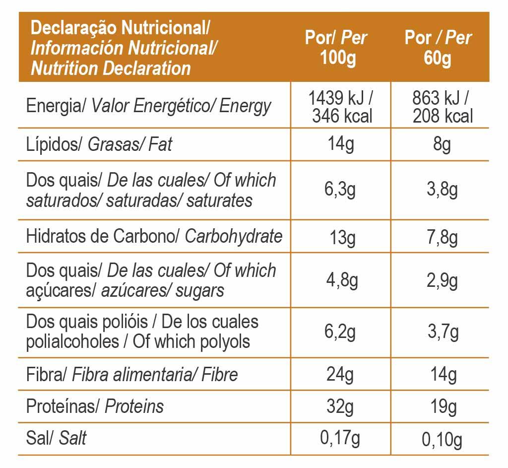 BARRA DE PROTEÍNA COM BAIXO AÇÚCAR PROTEIN BAR LOW SUGAR CRUNCHY AMENDOIM - 60 G 2/3