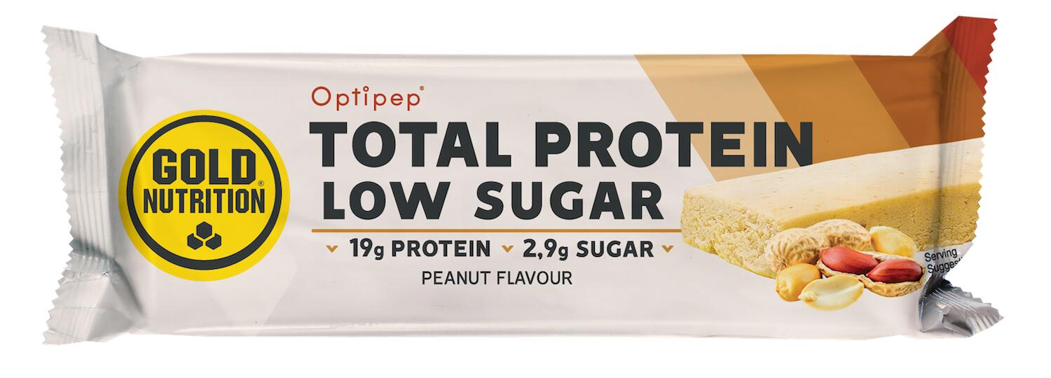 GOLD NUTRITION BARRA DE PROTEÍNA COM BAIXO AÇÚCAR PROTEIN BAR LOW SUGAR CRUNCHY AMENDOIM - 60 G