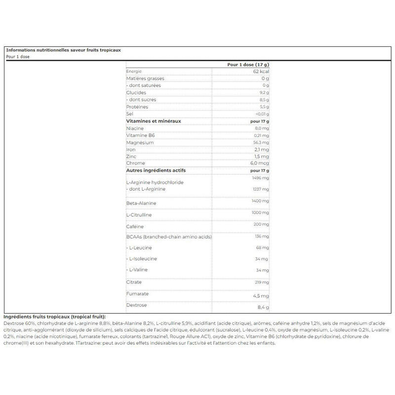 PreWorkout |  PreWorkout | Nitrox Therapy (340g) | Fruits tropicaux