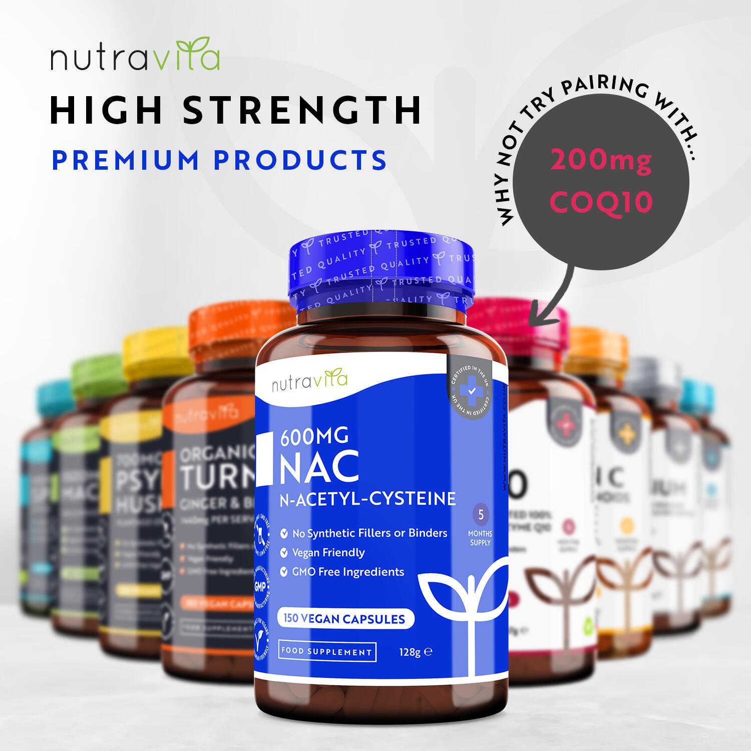 NAC is a stable form of amino acid, L-Cysteine which is in high-protein foods 6/6