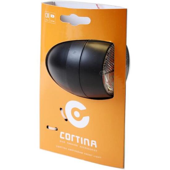 Cortina Amsterdam Koplamp met Zwarte Batterij