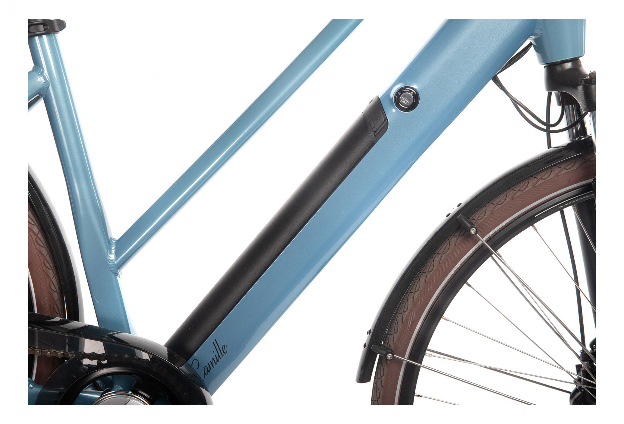Vélo de Ville Électrique Bicyklet Camille Shimano Acera/Altus 8V504Wh 700mm Bleu 4/7