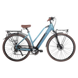 Vélo de Ville Électrique Bicyklet Camille Shimano Acera/Altus 8V504Wh 700mm Bleu