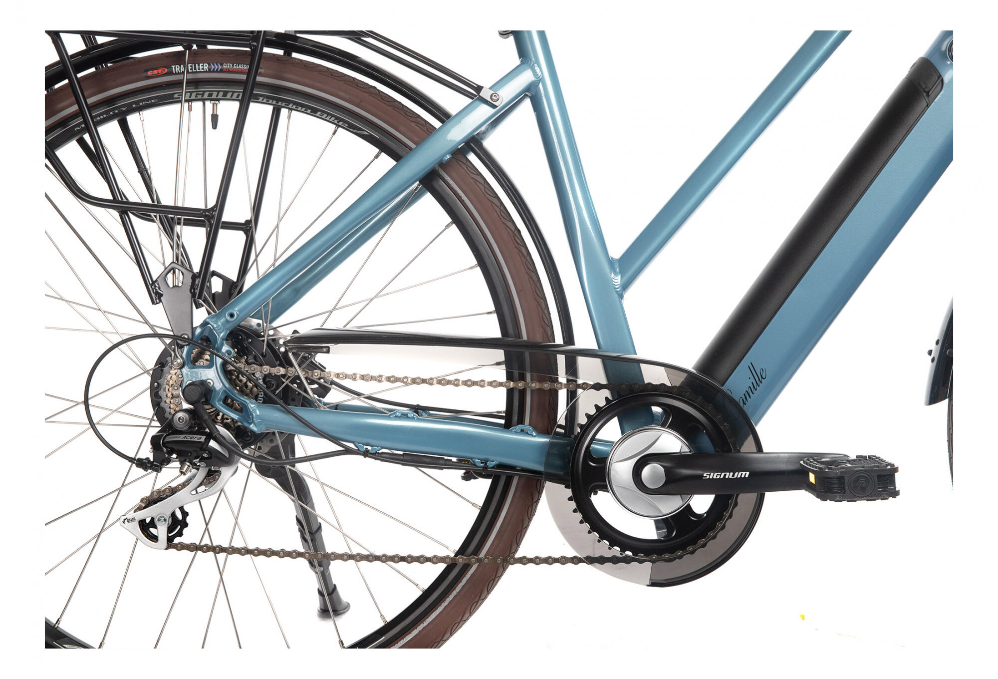 Vélo de Ville Électrique Bicyklet Camille Shimano Acera/Altus 8V504Wh 700mm Bleu 2/7