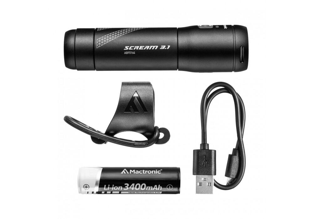 MACTRONIC Lampa rowerowa przednia SCREAM 3.1 1000 lm 2/5