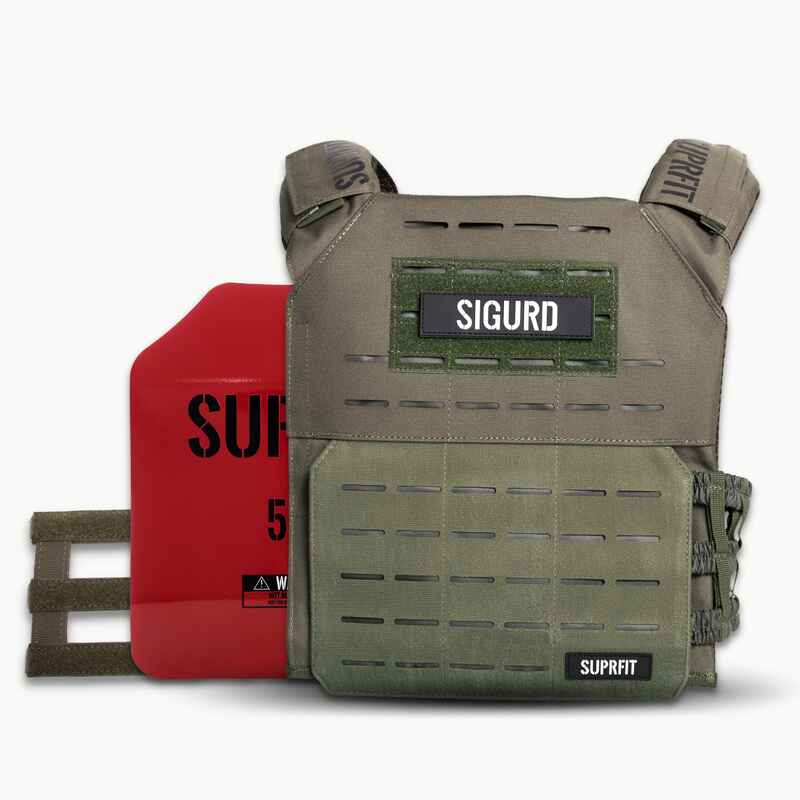 Sigurd 3D Gewichtsweste, 2 x 2,6 kg Gewichte, Olive