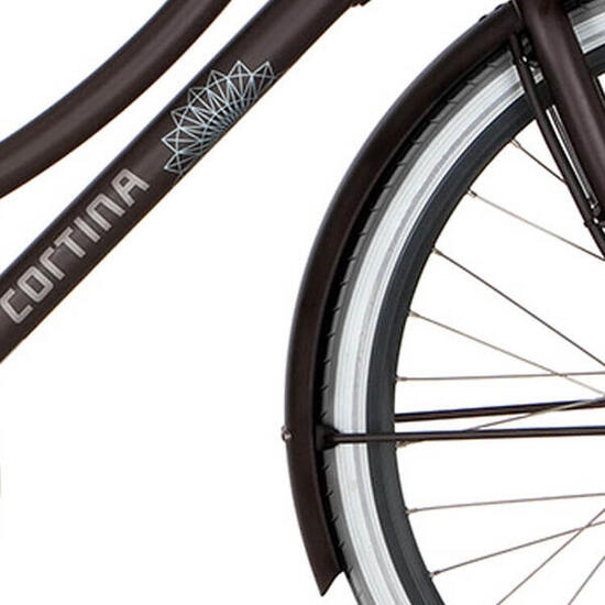 Cortina Spatbord voor 28 E-Roots T in Espresso Bruin Matt