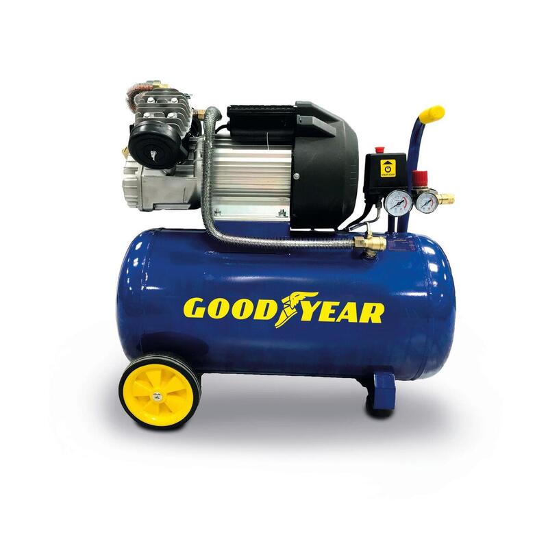 Compresor Goodyear 50L - Potencia y versatilidad para el deporte.