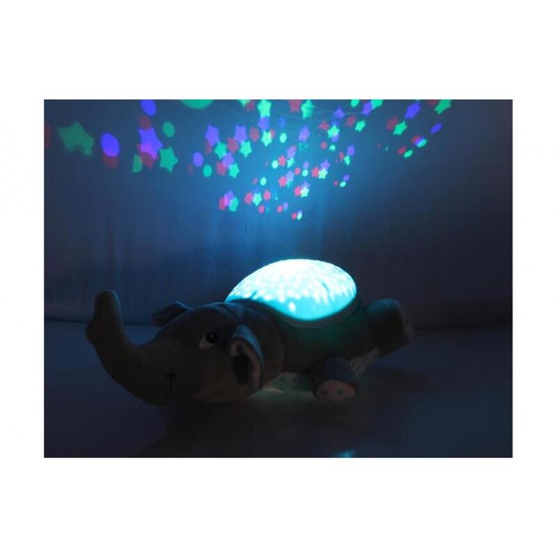 Nachtlamp Dreamy Elephant led 32 cm grijs/blauw
